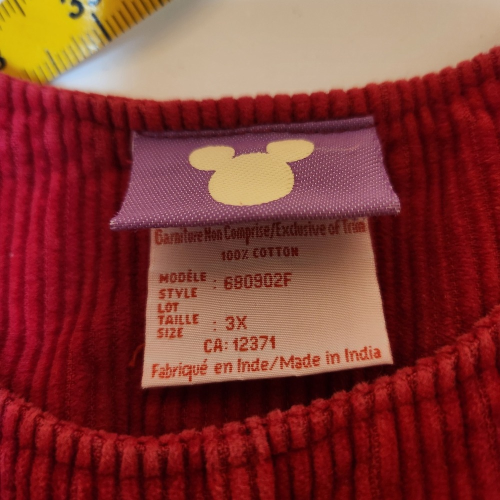 Disney Fall Winnie the Pooh Red Corduroy Jumper Dress Pooh & Piglet Toddler 3T - Picture 8 of 10